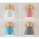 Modern Minimalist Wooden Cone LED Wall Sconce | 1-Light