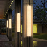 Modern Travertine Stone Cylindrical Outdoor Wall Light LED 1-Light
