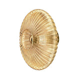 Nordic Vintage Ribbed Glass Round LED Wall Sconce | 1-Light