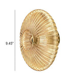 Nordic Vintage Ribbed Glass Round LED Wall Sconce | 1-Light