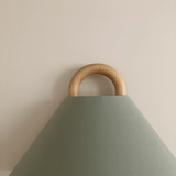 Modern Solid Wood & Fabric Pleated Wall Sconce Light 1-light