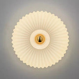 Nordic Vintage Ribbed Glass Round LED Wall Sconce | 1-Light