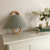 Modern Solid Wood & Fabric Pleated Wall Sconce Light 1-light