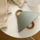 Modern Solid Wood & Fabric Pleated Wall Sconce Light 1-light