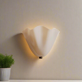 Retro Stained Glass Skirt Shell Wall Sconce LED 1-light
