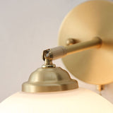 Nordic Brass Ribbed Glass 1-Light Wall Sconce