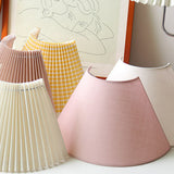 Modern Solid Wood & Fabric Pleated Wall Sconce Light 1-light