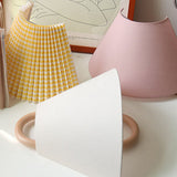 Modern Solid Wood & Fabric Pleated Wall Sconce Light 1-light