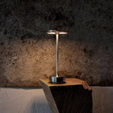 Modern Brass Cone LED Rechargeable Table Lamp 1-Light
