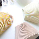 Modern Solid Wood & Fabric Pleated Wall Sconce Light 1-light