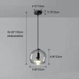 Minimalist Smoked Glass Dome Pendant Light 1-light