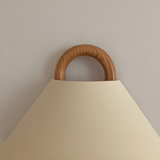 Modern Solid Wood & Fabric Pleated Wall Sconce Light 1-light