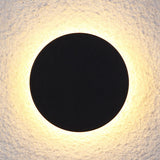 Modern Minimalist Round LED Wall Sconce IP65 Outdoor 1-Light