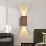 Nordic Minimalist Glass Rectangular LED Wall Sconce Light 2-light