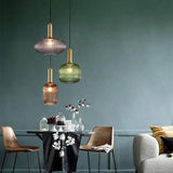 Minimalist Ribbed Glass Lantern LED Pendant Light | 1-Light