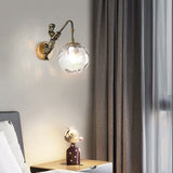 Vintage Glass Globe 1-Light Mermaid Wall Sconce
