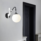 Vintage Glass Globe 1-Light Mermaid Wall Sconce