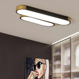 Modern Minimalist Rectangular LED Ceiling Light | 1-Light Flush Mount