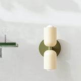 Modern Minimalist Glass Brass Wall Sconce LED 2-Light