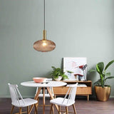 Minimalist Ribbed Glass Lantern LED Pendant Light | 1-Light
