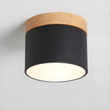 Nordic Wood Accent LED Ceiling Light 1-Light
