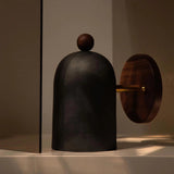 Nordic Zen Walnut Metal Wall Sconce LED 1-Light