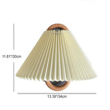 Modern Solid Wood & Fabric Pleated Wall Sconce Light 1-light