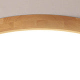 Nordic Solid Wood Round Ultra-thin LED Flush Mount Ceiling 1-Light