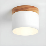 Nordic Wood Accent LED Ceiling Light 1-Light