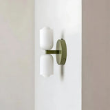Modern Minimalist Glass Brass Wall Sconce LED 2-Light