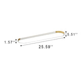 Modern Minimalist Rectangular LED Ceiling Light | 1-Light Flush Mount