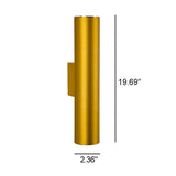 Modern Cylindrical LED 2-Light Wall Sconce