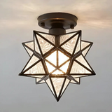 Modern Glass Star LED Ceiling Light 1-Light