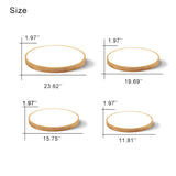Nordic Solid Wood Round Ultra-thin LED Flush Mount Ceiling 1-Light