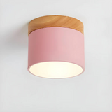 Nordic Wood Accent LED Ceiling Light 1-Light