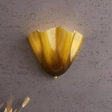 Retro Stained Glass Skirt Shell Wall Sconce LED 1-light