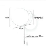 Nordic Minimalist Glass Globe Wall Sconce LED 1-Light with Pull Cord