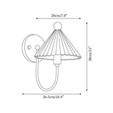 Retro Nordic Ceramic Pleated Wall Sconce LED 1-Light
