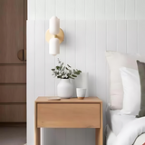 Modern Minimalist Glass Brass Wall Sconce LED 2-Light