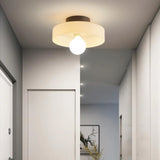 Nordic Glass Olive Disc Wall & Ceiling Light LED 1-light