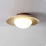 Nordic Minimalist Travertine Round LED Ceiling Light 1-Light