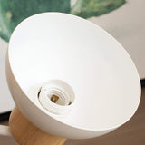 Nordic Wood Japandi Dome Wall Sconce LED 1-Light