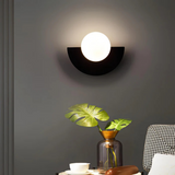 Modern Minimalist Glass Globe Wall Sconce LED 1-Light