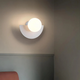 Modern Minimalist Glass Globe Wall Sconce LED 1-Light