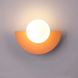 Modern Minimalist Glass Globe Wall Sconce LED 1-Light