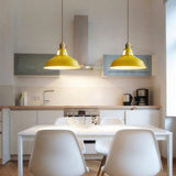 Industrial Colourful Metal Dome Pendant Light LED 1-light