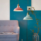 Industrial Colourful Metal Dome Pendant Light LED 1-light