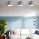 Nordic Wood Accent LED Ceiling Light 1-Light