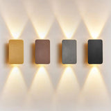 Nordic Minimalist Glass Rectangular LED Wall Sconce Light 2-light