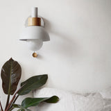 Nordic Wood & Metal Globe Wall Sconce LED 1-light